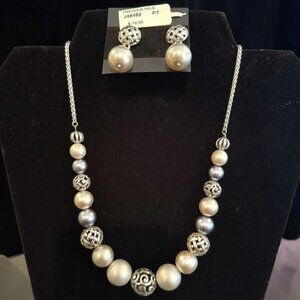 Brighton 16” Bead Necklace and Earrings